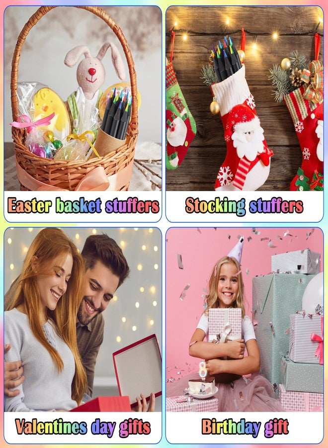 OHOME هدايا عيد الحب للأطفال من أوهوم - 12 قلم رصاص بألوان قوس قزح - ألعاب وأشغال يدوية لعيد الحب للأطفال، مجموعة أدوات الرسم الفنية هدية رائعة للفتيات المراهقات | حشوات سلة عيد الفصح - Image 5